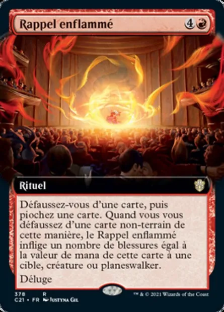 Rappel enflammé, carte Magic C21 378 — extension Commander 2021