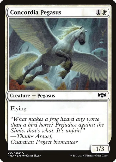 Concordia Pegasus, Magic card RNA 7 — Ravnica Allegiance set