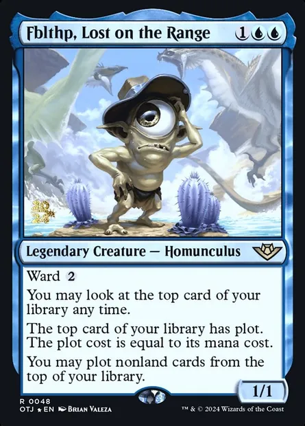 Fblthp, Lost on the Range, Magic card POTJ 48s — Outlaws of Thunder Junction Promos set