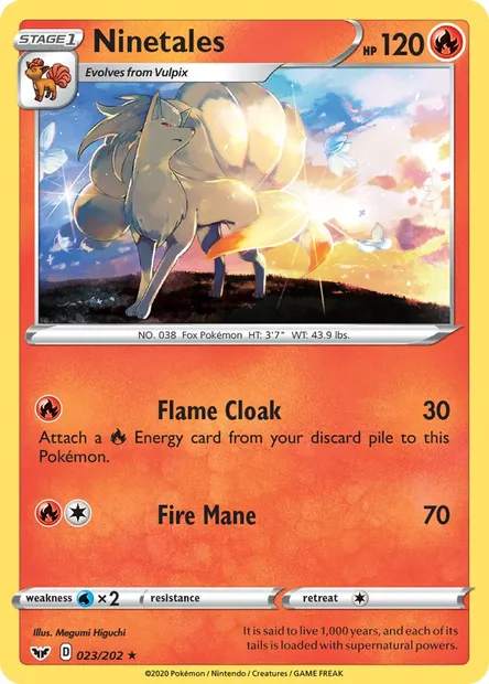 Ninetales, Pokémon card SSH 23 — Sword & Shield set
