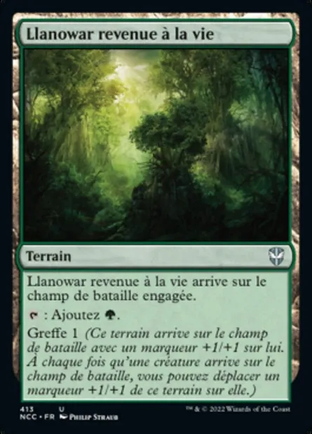 Llanowar revenue à la vie, carte Magic NCC 413 — extension New Capenna Commander