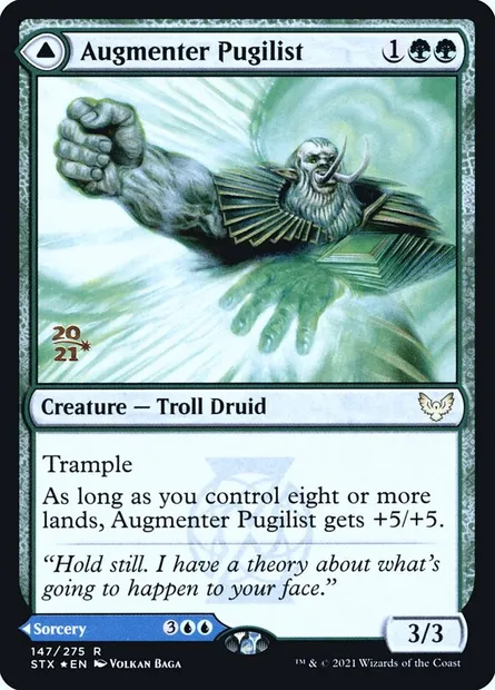 Augmenter Pugilist // Echoing Equation, Magic card PSTX 147s — Strixhaven: School of Mages Promos set