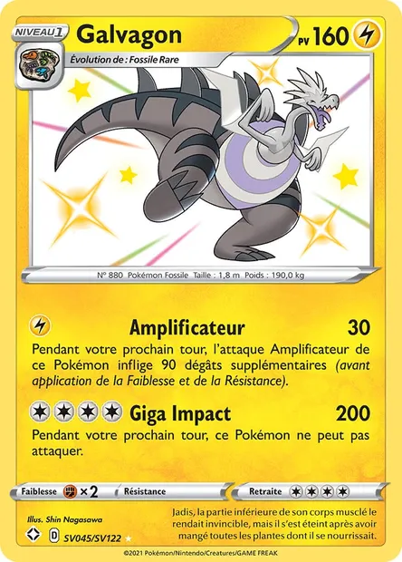 Galvagon, carte Pokémon SHF SV045 — extension Destinées Radieuses