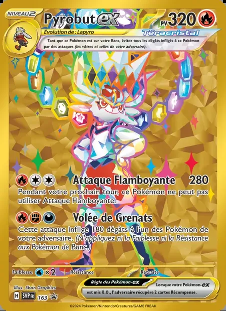 Pyrobut-ex, carte Pokémon PR-SV 163 — extension SVP Black Star Promos