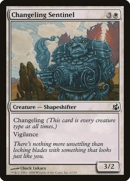Changeling Sentinel, Magic card MOR 6 — Morningtide set