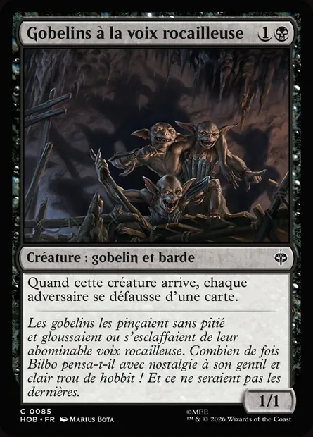 Gobelins à la voix rocailleuse, carte Magic HOB 85 — extension The Hobbit