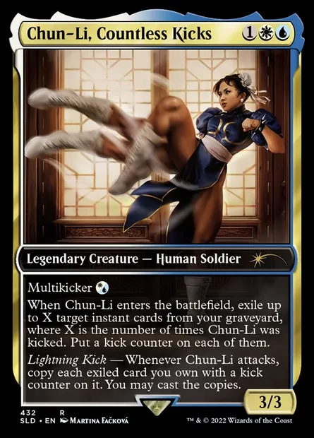 Chun-Li, Countless Kicks, Magic card SLD 432 — Secret Lair Drop set
