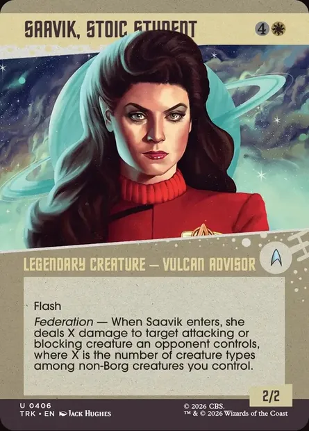 Saavik, Stoic Student, carte Magic TRK 406 — extension Star Trek