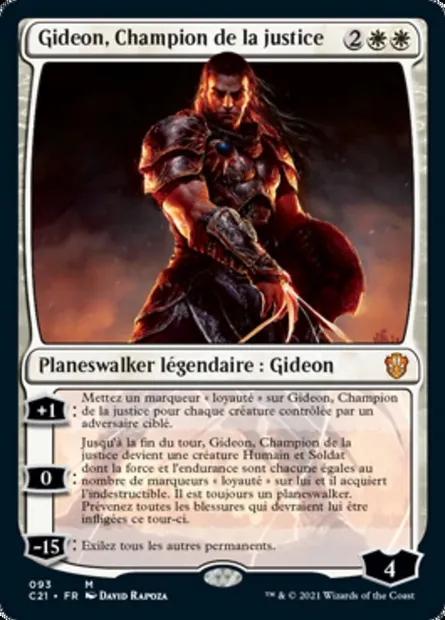 Gideon, Champion de la justice, carte Magic C21 93 — extension Commander 2021