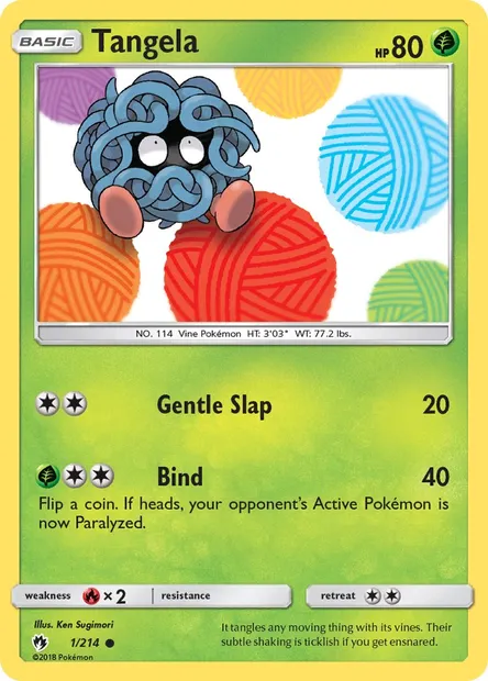 Tangela, Pokémon card LOT 1 — Lost Thunder set