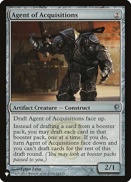 Agent of Acquisitions, carte Magic PLST CNS-54 — extension The List