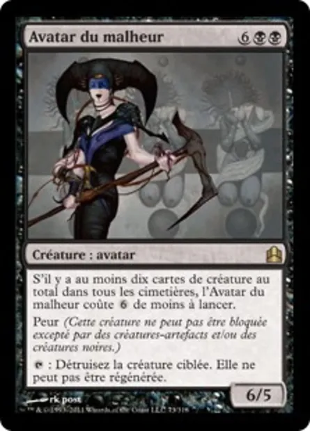 Avatar du malheur, carte Magic CMD 73 — extension Commander 2011