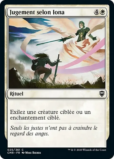 Jugement selon Iona, carte Magic CMR 25 — extension Commander Legends