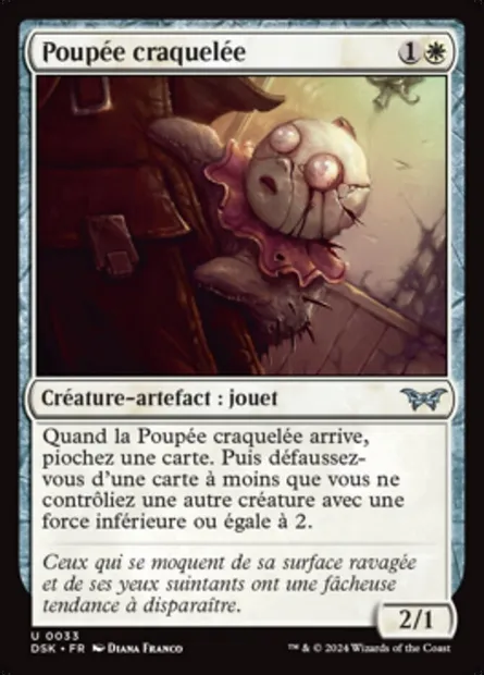 Poupée craquelée, carte Magic DSK 33 — extension Duskmourn: House of Horror
