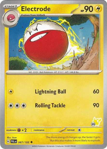 Électrode, carte Pokémon BA24 067-25 — extension Battle Academy 2024
