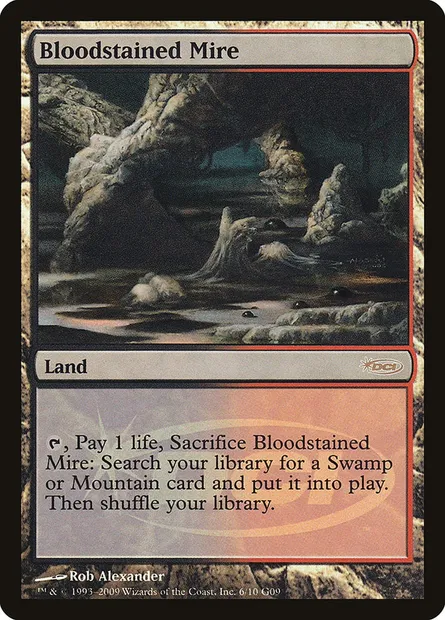 Bloodstained Mire, Magic card G09 6 — Judge Gift Cards 2009 set