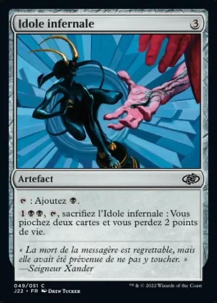 Idole infernale, carte Magic J22 49 — extension Jumpstart 2022