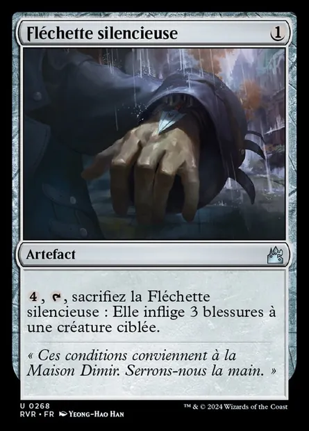 Fléchette silencieuse, carte Magic RVR 268 — extension Ravnica Remastered
