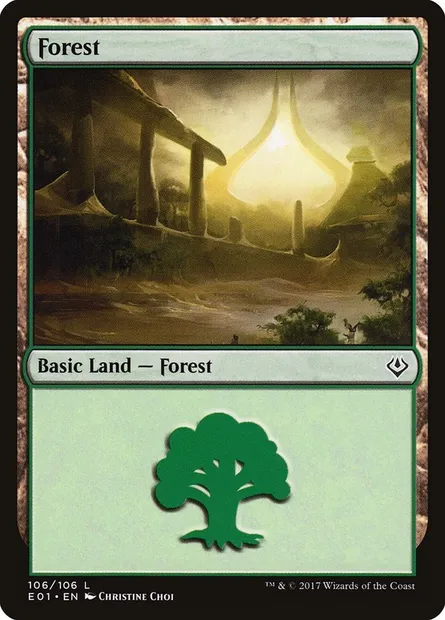 Forêt, carte Magic E01 106 — extension Archenemy: Nicol Bolas