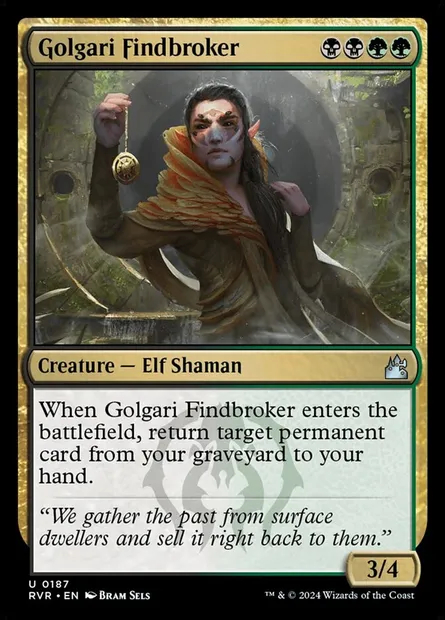 Golgari Findbroker, Magic card RVR 187 — Ravnica Remastered set