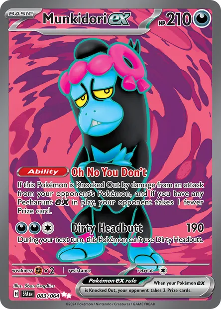 Munkidori ex, Pokémon card SFA 083 — Shrouded Fable set