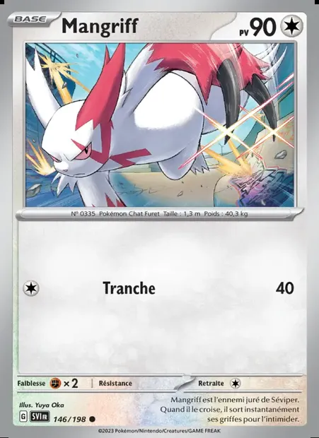 Mangriff, carte Pokémon SVI 146 — extension Écarlate et Violet
