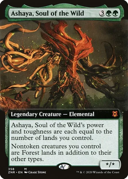 Ashaya, Soul of the Wild, Magic card ZNR 358 — Zendikar Rising set