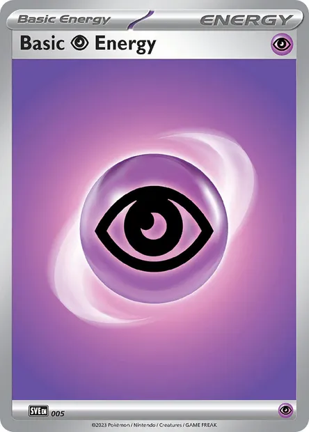Énergie Psy, carte Pokémon SVE 005 — extension Écarlate et Violet Énergie