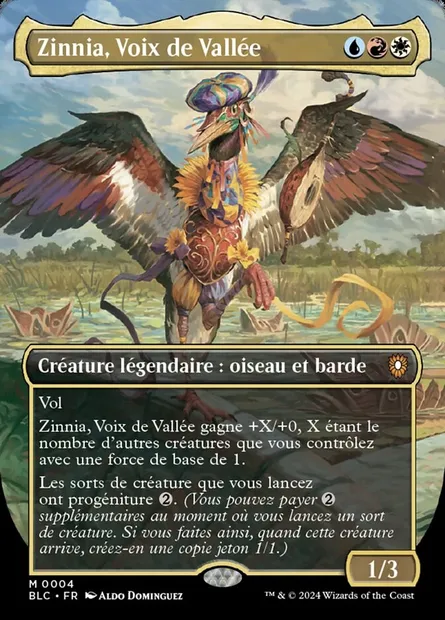 Zinnia, Voix de Vallée, carte Magic BLC 4 — extension Bloomburrow Commander