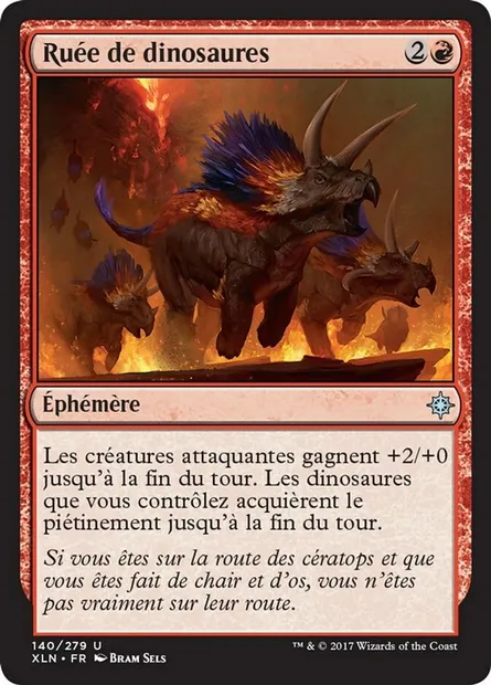 Ruée de dinosaures, carte Magic XLN 140 — extension Ixalan