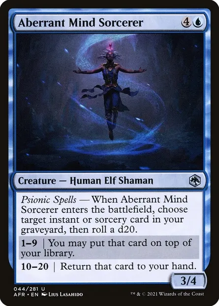 Aberrant Mind Sorcerer, Magic card AFR 44 — Adventures in the Forgotten Realms set