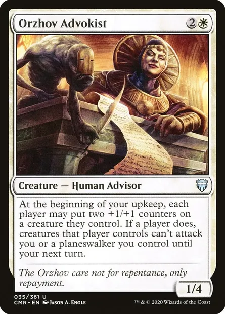 Orzhov Advokist, Magic card CMR 35 — Commander Legends set