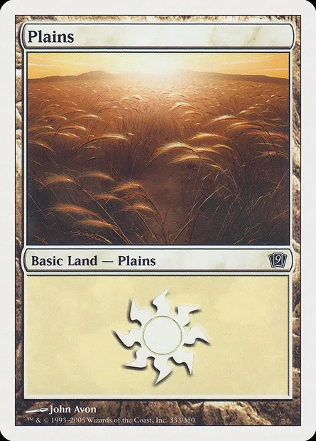 Plaine, carte Magic 9ED 333 — extension Neuvième Edition