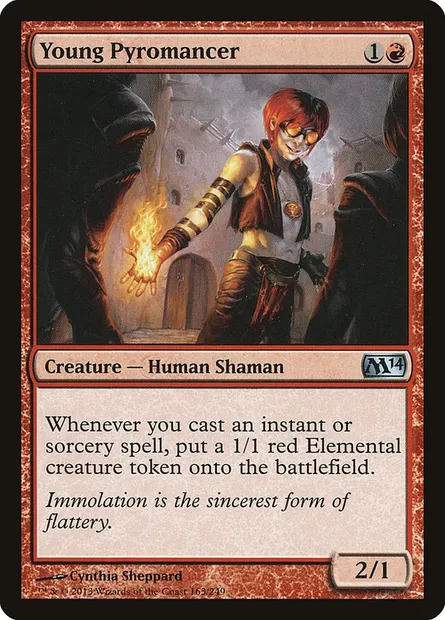 Young Pyromancer, Magic card M14 163 — Magic 2014 set