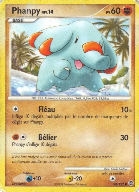 Phanpy, carte Pokémon SW 98 — extension Merveilles Secrètes