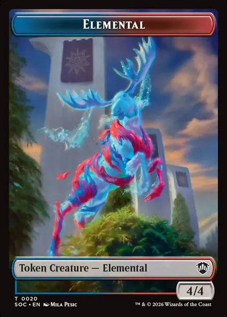 Elemental, Magic card TSOC 20 — Secrets of Strixhaven Commander Tokens set