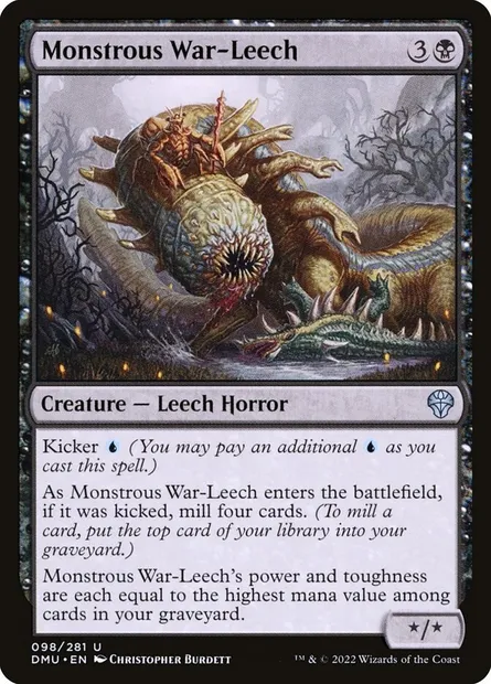 Monstrous War-Leech, Magic card DMU 98 — Dominaria United set