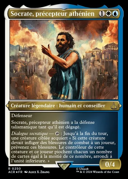 Socrate, précepteur athénien, carte Magic ACR 250 — extension Assassin's Creed