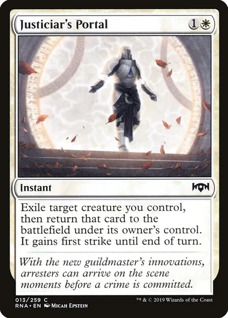 Justiciar's Portal, Magic card RNA 13 — Ravnica Allegiance set