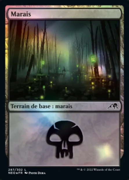 Marais, carte Magic NEO 287 — extension Kamigawa: La Dynastie Néon