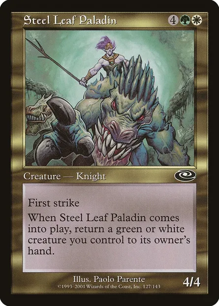 Steel Leaf Paladin, Magic card PLS 127 — Planeshift set