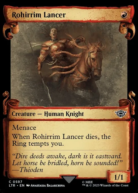 Rohirrim Lancer, Magic card LTR 597 — The Lord of the Rings: Tales of Middle-earth set