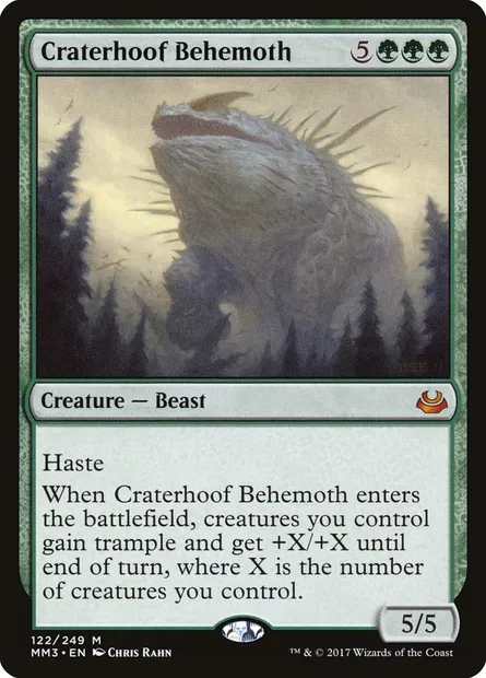 Béhémoth caveur de cratères, carte Magic MM3 122 — extension Modern Masters 2017