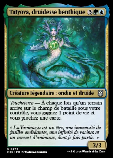 Tatyova, druidesse benthique, carte Magic M3C 273 — extension Modern Horizons 3 Commander