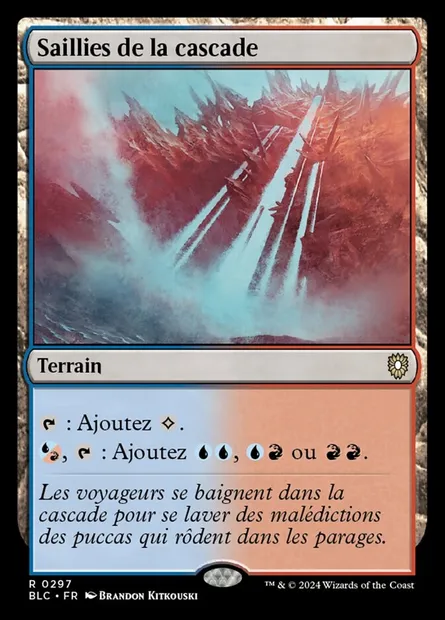 Saillies de la cascade, carte Magic BLC 297 — extension Bloomburrow Commander