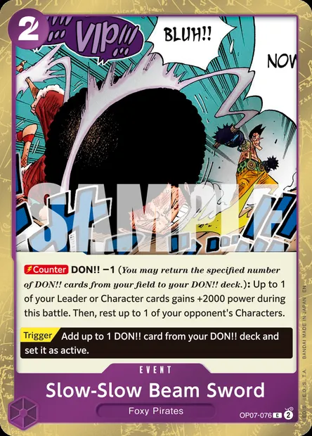 Slow-Slow Beam Sword, One Piece card OP07-076 — 500 YEARS IN THE FUTURE set