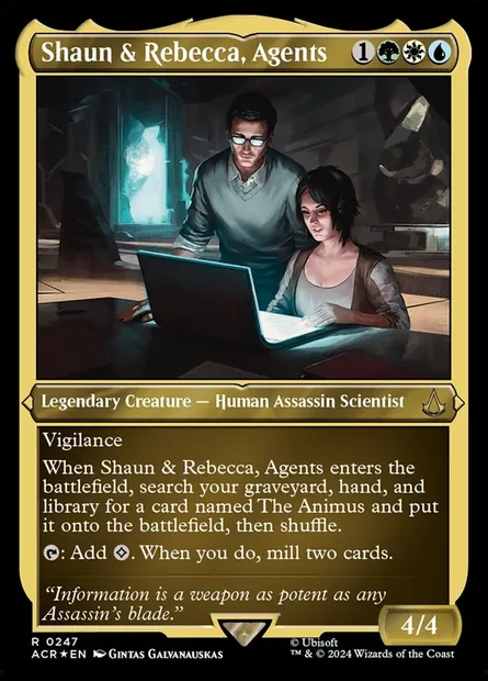 Shaun & Rebecca, Agents, Magic card ACR 247 — Assassin's Creed set