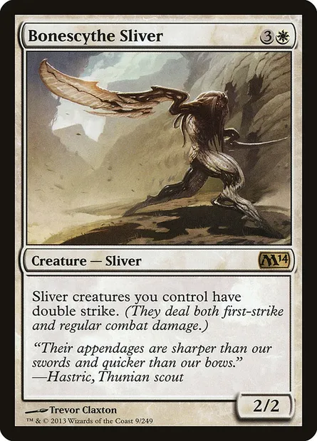 Bonescythe Sliver, Magic card M14 9 — Magic 2014 set