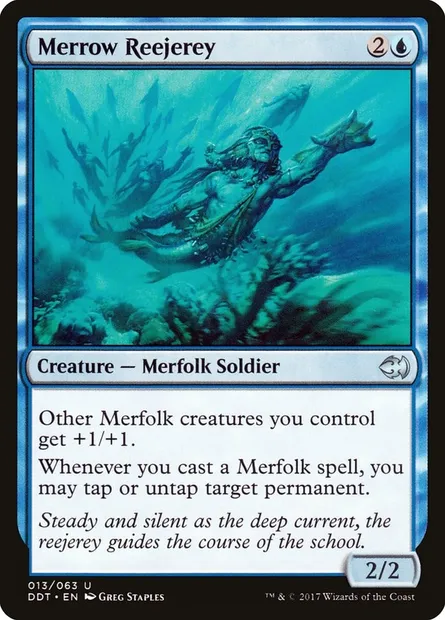 Merrow Reejerey, Magic card DDT 13 — Duel Decks: Merfolk vs. Goblins set