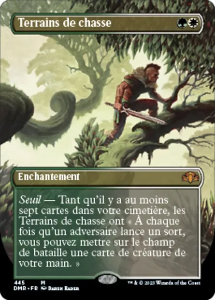 Terrains de chasse, carte Magic DMR 445 — extension Dominaria Remastered